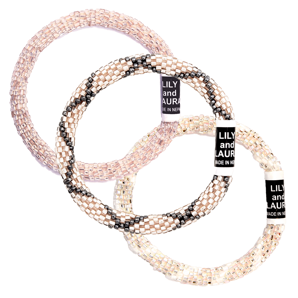 Trio of Aromatherapy Bracelets Pink
