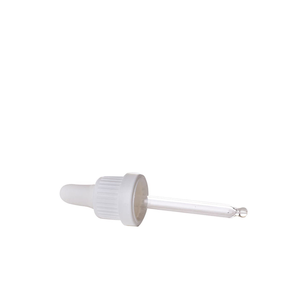 Eye Dropper 18mm neck WHITE- 25mL